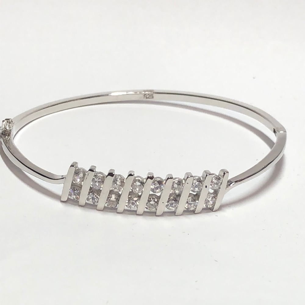 Sterling silver bracelet with CZ stones